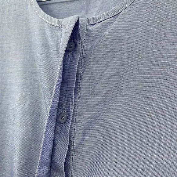 Pomander Place Tuckernuck Women's Chambray Lucy Dress Blue Tier Tie Waist Mini M - Picture 7 of 12